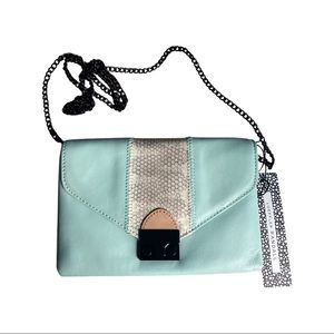 NWT Loeffler Randall Leather Clutch Crossbody